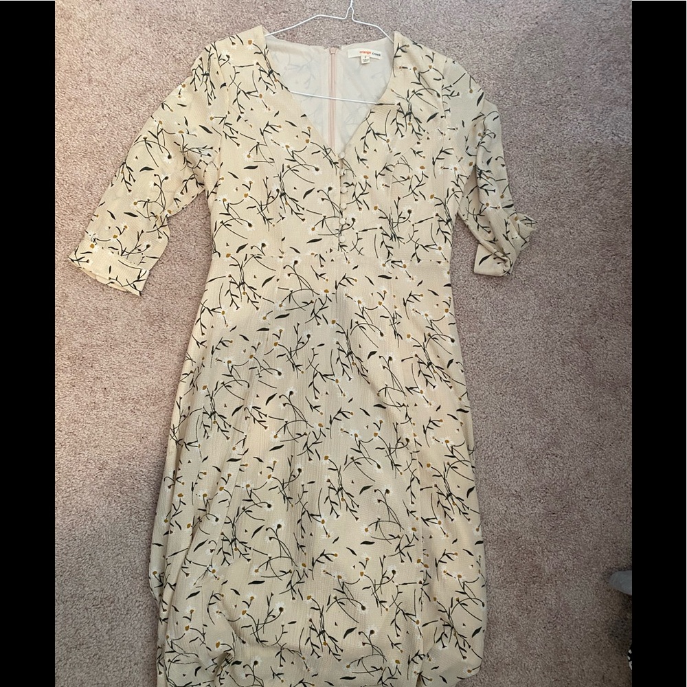 Orange Creek Yellow flowered Dress, size small